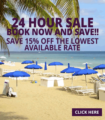 24 Hour Sale! Book Now and save 15% off the lowest room rate