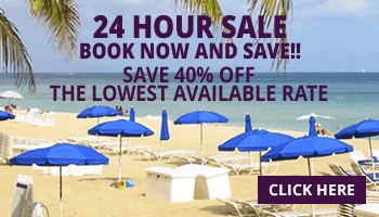 24 Hour Sale! Book Now and save 40% off the lowest room rate
