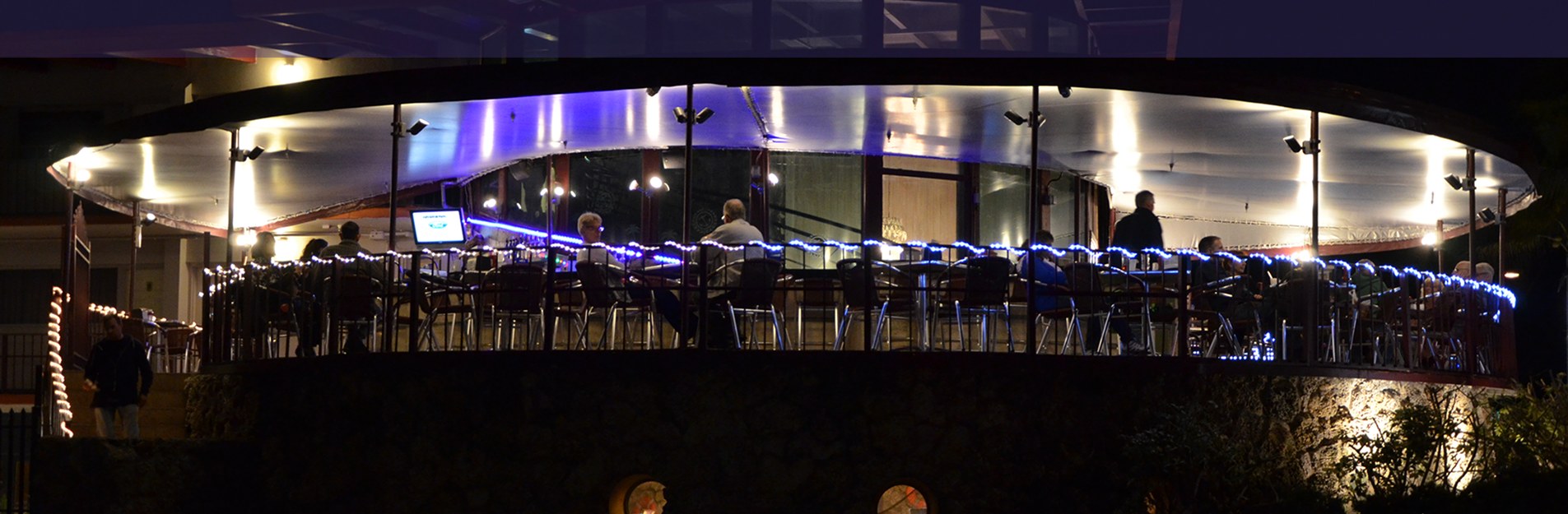 The Deck Restaurant at night